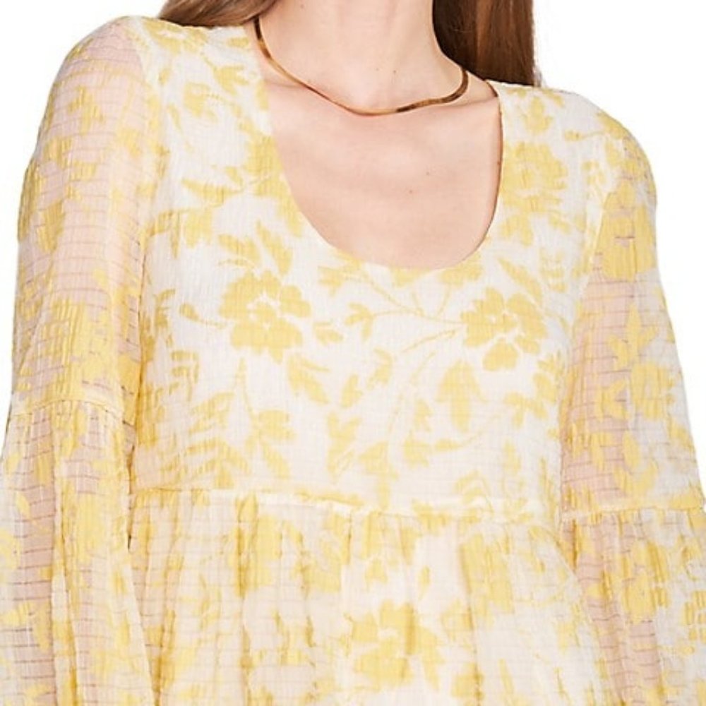 En Saison Audrey Floral Tiered Organza Mini Dress